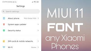 How to Apply Miui 11 Lanting Font  on Any Xiaomi Device | No Root | No Third Party Application 