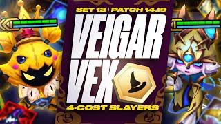 Crushing the 4-Cost Meta with Veigar Vex Reroll! | TFT Patch 14.19