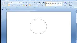 How to draw circle in word