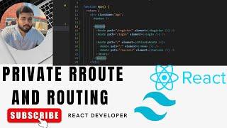 Private Route and Routing in react router Dom V6 in English | React js tutorial