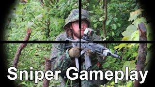 Airsoft Sniper Gameplay - Scope Cam - Sneaking up the River