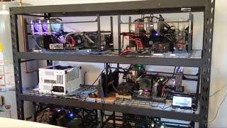 My 20kw Solar powered GPU mining farm garage setup.