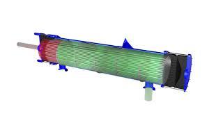 Process and service media inside a graphite shell and tube heat exchanger