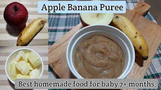 Baby food| Banana Apple Puree| Healthy and tasty food for our babies