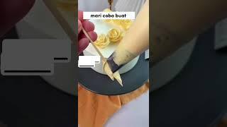 tutorial hias cake buttercream mawar #food #cake #cakedecorating #tutorial #kueulangtahun