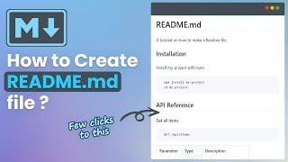 How to make a README.md file? Easiest way!