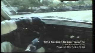 WRC Rally Sanremo 1985 Peugeot205 Turbo16E2 Timo Salonen Cockpit Sound MADNESS Onboard !!