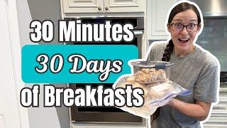 30 Days of Breakfast | 30 Minute Freezer Meals | Budget Recipes