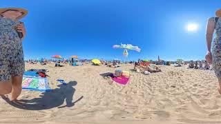 VR 360° Beach Walking | Las Arenas Beach | Virtual 3D Walking Tour | 11 September 2024 | 5.7K 60 FPS