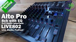Features & Benefits of the Alto Professional Live 802 | 8-Channel / 2-Bus Mixer with 5 XLR Inputs