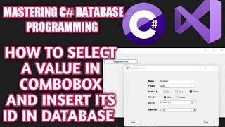 How to Insert ComboBox Value into  Database in C# Visual Studio 2022 | Combo Box C#
