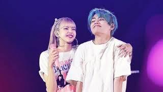 V BTS and LISA BLACKPINK moment is so cute BY *TAELICE