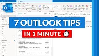 7 Microsoft Outlook Tips and Tricks in 1 minute ⏱ [2021] #shorts