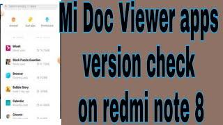 Mi Doc Viewer apps version check on redmi note 8