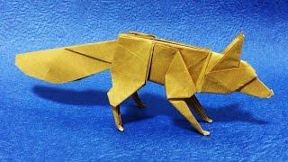 【折り紙】　キツネ　【折り方】　origami fox tutorial
