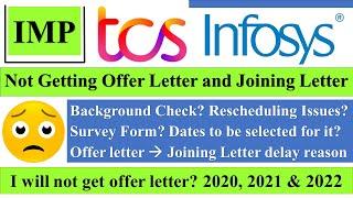 TCS Offer Letter and Joining Letter Delay Reasons | Infosys Interview results and OL | #tcs #infosys