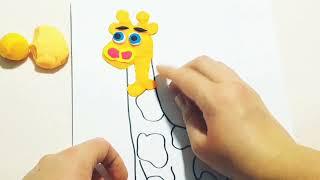 Учимся лепить Лепка из пластилина для детей Жираф Простые и оригинальные Поделки из пластилина