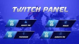 Twitch Panel | Gaming Twitch Overlay | Photoshop Tutorial