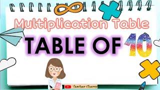 Learn Multiplication | Table of 10 | Teacher Cherry