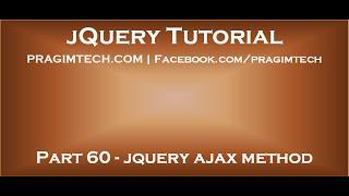 jquery ajax method