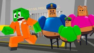 BARRY SECRET FAMILY PRISON RUN ESCAPE vs Roblox Rainbow Friends ( Scary Obby ) #2 - Roblox Animation