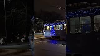 Tatra T3A Christmas tram in Riga 