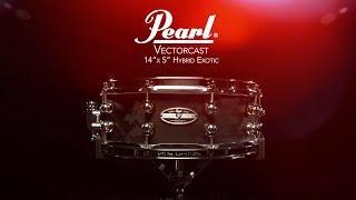 Pearl Hybrid Exotic 14'' x 5'' Snare Drum, Vectorcast | Gear4music demo