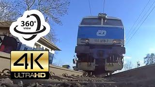 Trains on 360° camera (4K)