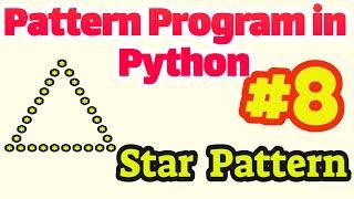 Pattern Program in Python #8: Star Pattern(Hollow Triangle)