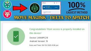 How to move magisk or magisk delta root to apatch?  Easyest method to move magisk delta to apatch.