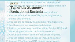 Ten of the Strangest Facts about Bacteria