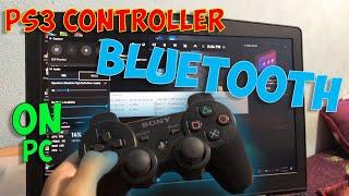 How to use DUALSHOCK 3 PS3 controller on PC using BLUETOOTH/USB !!!