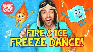 "Fire & Ice FREEZE Dance!" ️ /// Danny Go! Brain Break Songs for Kids