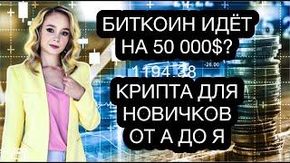 Инвестиции в криптовалюту для новичков от А до Я. Стоит ли ожидать курс биткоина по 50 000$?