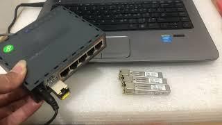 ZTE SFP to RJ45 1G 100m Test di Mikrotik RB760iGS