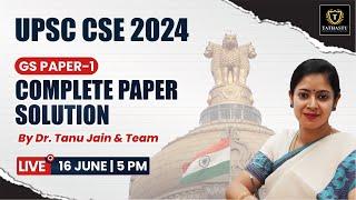 UPSC Prelims 2024 | Paper Analysis | Answer Key | TATHASTU ICS | Dr. Tanu Jain |  Cutoff & Trend |