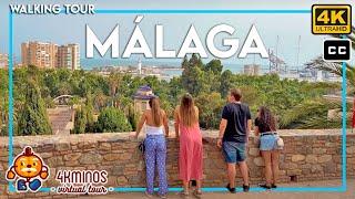 MÁLAGA  Beach & Old Town - 4K (Ultra HD) Walking Virtual Tour Spain 2022