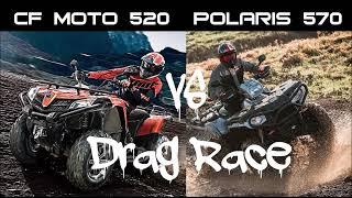 CF Moto 520 vs Polaris 570 Drag Race