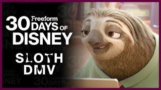 Nick and Judy Visit the Sloth DMV | Zootopia | Freeform