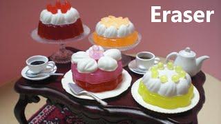 ケーキ形の消しゴム作成　Homemade cake shaped erasers