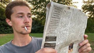 I Rolled a Cigarette with NEWSPAPER and Smoked It
