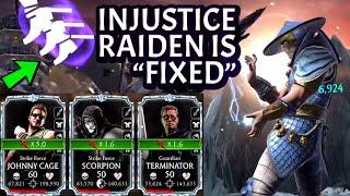 MK Mobile. Injustice Raiden is FIXED! I Wish He Wasn't... Epic Survivor Disaster.