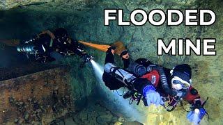 Diving inside a flooded mine