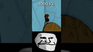 10 IQ Vs 1000 IQ Escape(Troll Face Meme)#roblox #shorts