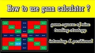 gann square of nine trading strategy | How to use gann calculator intraday and positional