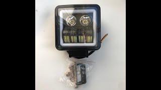 Светодиодная фара LED 46W с дхо 9-32V