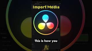 Importing media in DaVinci Resolve. For more ways to do so, click the video linked!