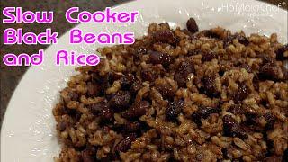 Slow Cooker Black Beans and Rice | Dining In With Danielle