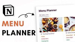 CREATE a Menu & Recipe Planner with Notion! | Beginner Tutorial + Free Template