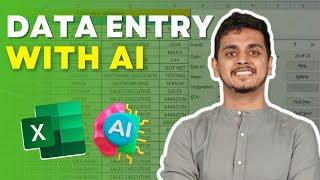 How to Automate Data Entry with AI in Excel : AI in Excel | Be10x